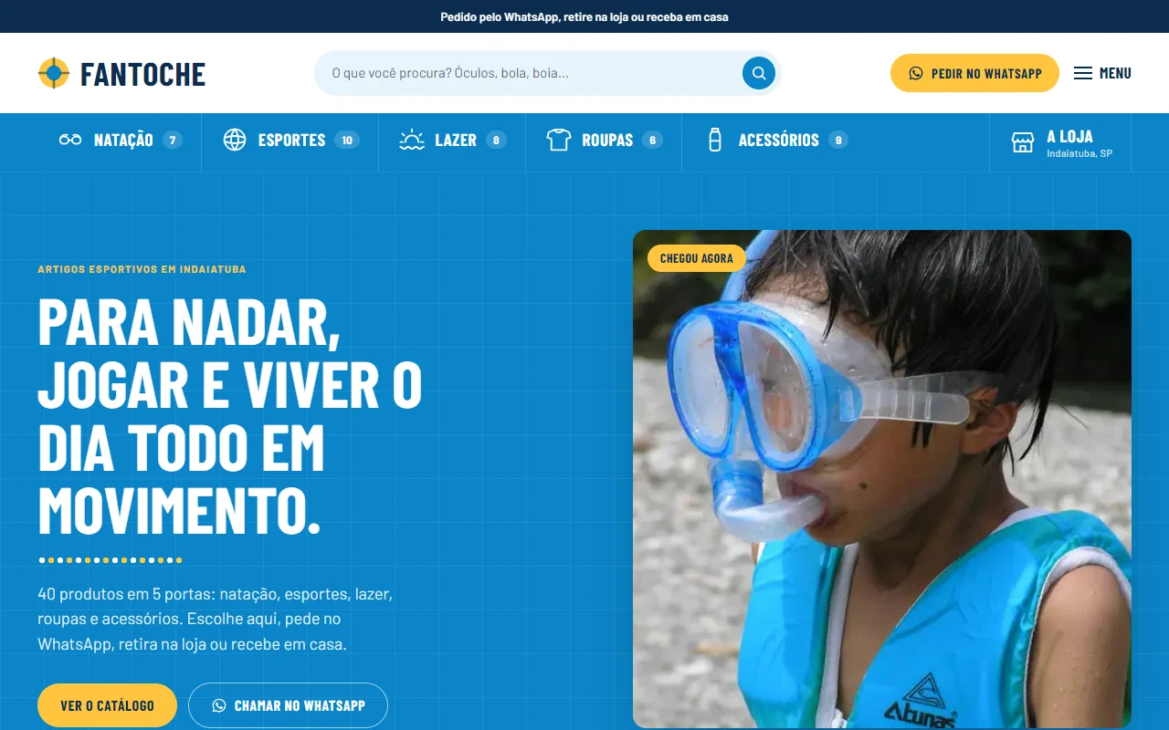 First screen of the Fantoche website